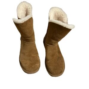 UGG Boots Constantine Womens 7 Chestnut Suede Leather Sheepskin Winter 1018629
